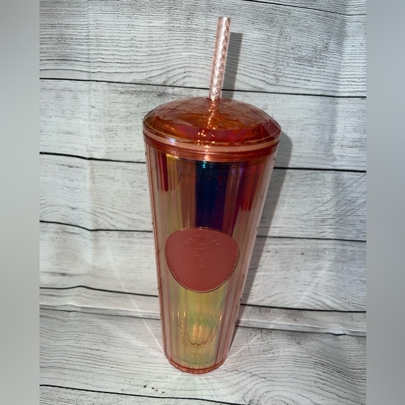 2020 Starbucks Rose Gold Dome Iridescent Tumbler - 24oz - Picture 2 of 6